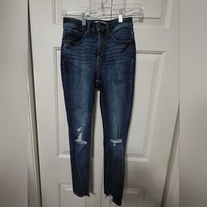 Bke Billie Slim Fit High Rise Distressed Jeans Size 25x27